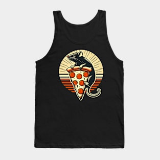 Retro Pizza Rat Tank Top